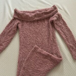 Pink fur dress